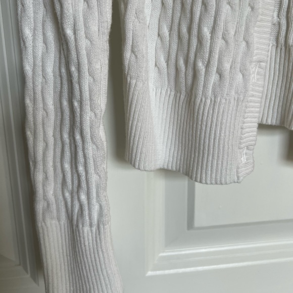 Gap Kids Girl White Cable Knit Button Down Sweater size M 1st Communion - Picture 5 of 7